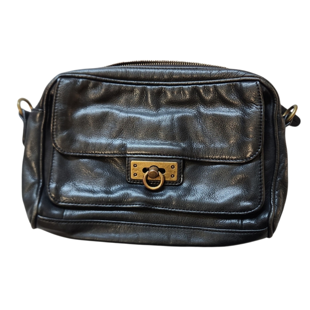 Margot's Genuine Leather Shoulder Bag Black